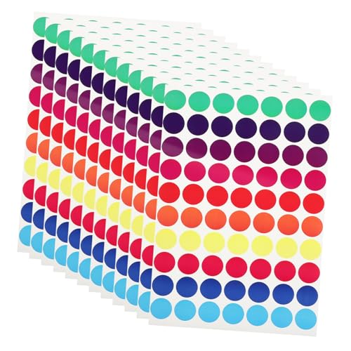ARTIBETTER 50 Stück Bunte Punktetiketten Aufkleber Punkt Kraftpapier Für Aufkleber Kreis Punktaufkleber Leere Aufkleberetiketten Kraft-tag-aufkleber Leere Etiketten Kupferplattenaufkleber von Artibetter
