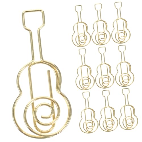 ARTIBETTER 50 Stück Dokumentpapierclips Süße Büroklammern Violine-büroklammer Büroklammern Süß Jumbo Büroklammern Bunt Mini-geigenklammern Hochzeit Büroklammern Golden Metall von Artibetter