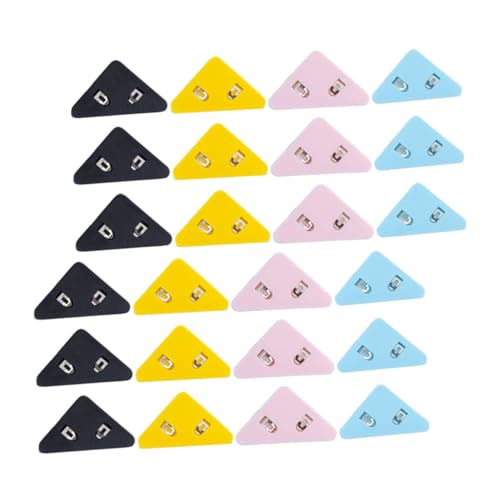 ARTIBETTER 50 Stück Dreieckiger Ordner für Haustiere papiersammler Bücherseitenhalter Buchseitenhalter Dreieckige Bücherklammer dreieckige Büroklammern dreieckiger Buchhalter Eckclip Plastik von Artibetter