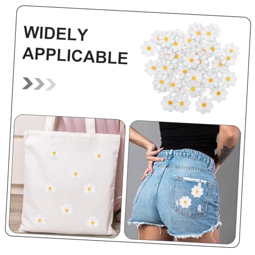 ARTIBETTER 50 Stück Gestickte Stoff aufkleber gestickte Aufnäher mit Blumen Blumenstickstätte Stickerei Blumenapplique Blume Patches zum Aufnähen Nähen Flecken Blumenapplikation von Artibetter