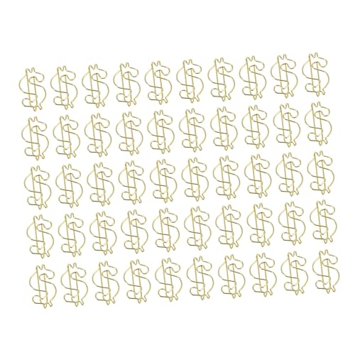ARTIBETTER 50 Stück Goldene Büroklammern Dollarform Vielseitige Büroklammern aus Legierung für Bürobedarf Schule und Kreative Anwendungen ARTIBETTER 50 Stück Goldene Büroklammern Dollarform Vielseitige Büroklammern aus Legierung für Bürobedarf Schule und Kreative Anwendungen von Artibetter