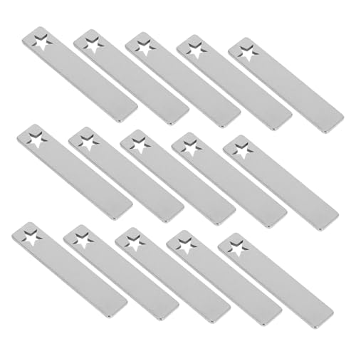 ARTIBETTER 50 Stück Gravurplatten Rechteckige Blanko Anhänger Rostfreie Metallplatten für DIY Schmuck Haustier Id Marken Schlüsselanhänger und Industriekennzeichnung von Artibetter