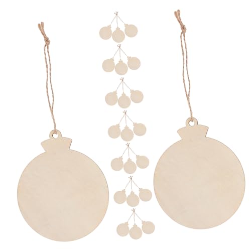ARTIBETTER 50 Stück Hängende Holzscheiben Weihnachtsornamente Unbehandelte Holzscheiben Diy Bastelbedarf für Festliche Dekorationen ARTIBETTER 50 Stück Hängende Holzscheiben Weihnachtsornamente Unbehandelte Holzscheiben Diy Bastelbedarf für Festliche Dekorationen von Artibetter