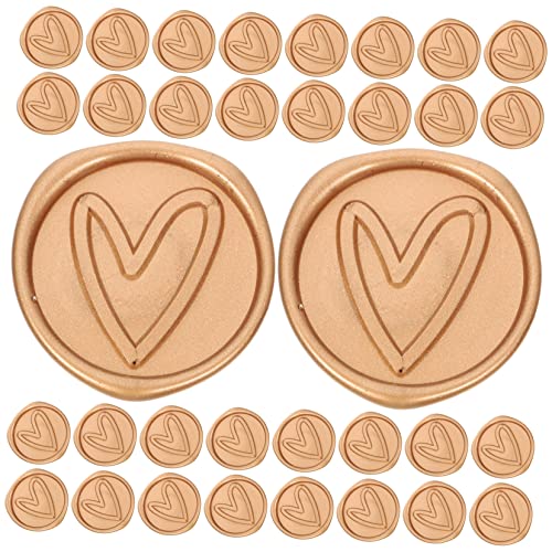 ARTIBETTER 50 Stück Herzmuster Selbstklebende Wachssiegel Aufkleber für Briefumschläge Einladungen und Geschenkpapiere Hochzeiten und Besondere Anlässe von Artibetter