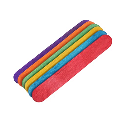 ARTIBETTER 50 Stück Holzbretter Modellmaterial Bastelstäbchen Cake Pop Stäbchen Formen Eisstäbchen Großes Set Wiederverwendbare Eisstielröhrchen Farbige Kleine Eisstäbchen von Artibetter