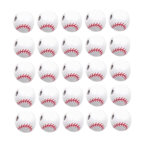 ARTIBETTER 50 Stück Holzperlen mit Baseball muster DIY Schmuckperlen für Armbänder und Halsketten Glatte Oberfläche Vielseitig für Bastelbedarf und Schmuckherstellung ARTIBETTER 50 Stück Holzperlen mit Baseball muster DIY Schmuckperlen für Armbänder und Halsketten Glatte Oberfläche Vielseitig für Bastelbedarf und Schmuckherstellung von Artibetter