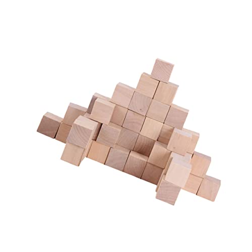 ARTIBETTER 50 Stück Lotus Square Materialien Quadrate Unvollendet Handwerk Farbe Würfel Herstellung Bunt Bauen Leere Blöcke Block Gebäude Riese Bambus von Artibetter