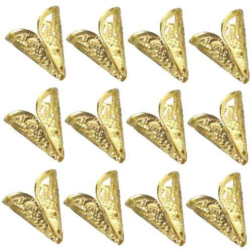 ARTIBETTER 50 Stück Metall Hohler Kegelblumenperlen für DIY Schmuckherstellung Gold Kunstvolle Perlenkappen für Eleganten Schmuckdesign von Artibetter