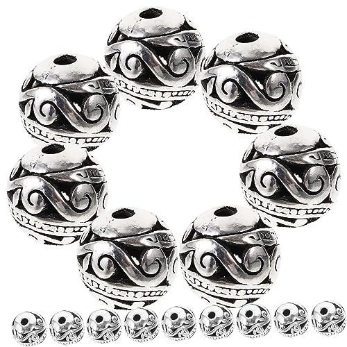 ARTIBETTER 50 Stück Metallperlen für Schmuckherstellung Silberfarbe Große für Armbänder und Ketten Diy Ideen für Dekoration und von Artibetter