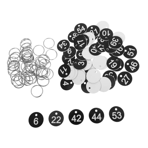 ARTIBETTER 50 Stück Nummerierte Kunststoff Schlüsselanhänger mit Metallring Langlebige Wasserdichte Nummernanhänger für Gepäck Koffer Reisetaschen Robuste Wiederverwendbare ARTIBETTER 50 Stück Nummerierte Kunststoff Schlüsselanhänger mit Metallring Langlebige Wasserdichte Nummernanhänger für Gepäck Koffer Reisetaschen Robuste Wiederverwendbare von Artibetter