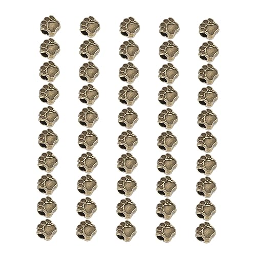 ARTIBETTER 50 Stück Retro -zink -legierungs -schmuckzubehör Herstellung Spacer Perlen Runden Anhänger Für Armbänder Armbandabstandshalter Zinklegierung von Artibetter