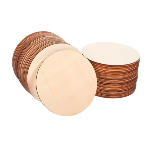 ARTIBETTER 50 Stück Runde Holzscheiben Naturbelassenes Holz zum Basteln DIY Holzscheiben für Malerei Handwerk Weihnachts Halloween-dekoration für Heimdeko ARTIBETTER 50 Stück Runde Holzscheiben Naturbelassenes Holz zum Basteln DIY Holzscheiben für Malerei Handwerk Weihnachts Halloween-dekoration für Heimdeko von Artibetter