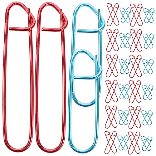 ARTIBETTER 50 Stück Teiliges Bunte Förmige Stricknadeln Halter Aluminium Sichere Haushaltsnadeln zum Stoppen von Maschen Glatte Oberfläche Verschiedene für Strick und Zufällige Farbe von Artibetter