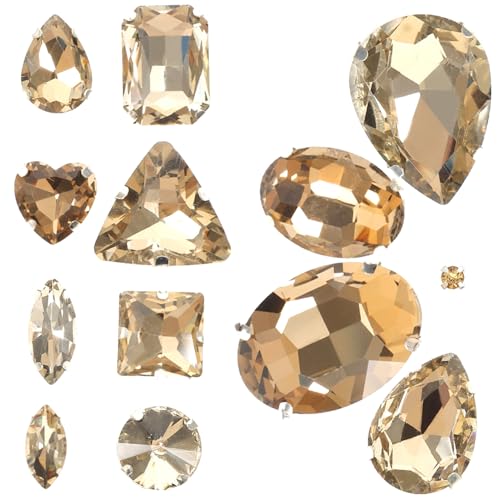 ARTIBETTER 50 Stück Teiliges Glas krallen strasssteine zum Aufnähen Glitzernde DIY Schmucksteine für Kleidung und Handwerk Langlebige Modische Dekoration für Bastelprojekte und Bekleidung von Artibetter