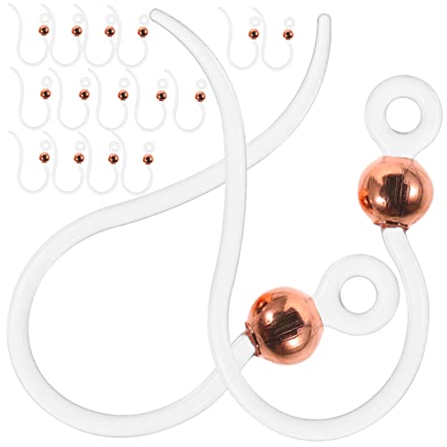 ARTIBETTER 50 Stück Transparente Resin Ohrringhaken mit Roségoldenen Perlen Umweltfreundlich Diy Schmuckherstellung Leichte Ohrhaken für Damen Vielseitig für Ohrringprojekte von Artibetter