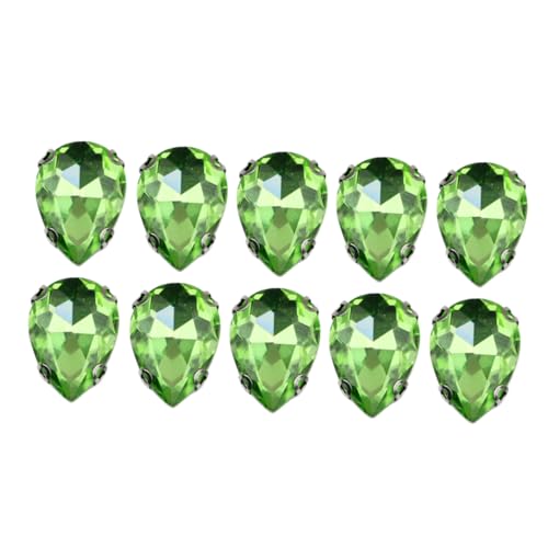 ARTIBETTER 50 Stück Wasserfall Kristall Claw Rhinestones für Bekleidung Leichtgrün Glänzend für Schuhe und Taschen Einfache Anbringung Langlebig und Kratzfest von Artibetter
