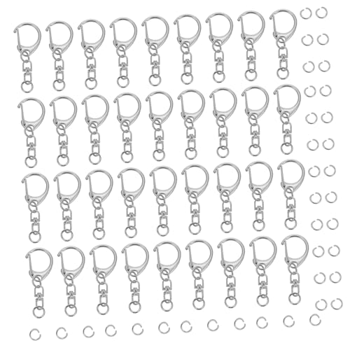 ARTIBETTER 50 Stück Zinc Alloy Haken Schlüsselanhänger Robuste Schlüsselring Zubehör für Diy Bastelprojekte Langlebig und Praktisch mit Glatter Oberfläche für Einfache Nutzung von Artibetter