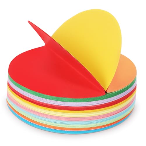 ARTIBETTER 500 Blatt Klapppapier Kreis Papier Pastell Formen aus Tonpapier Kreise Papierhandwerk Dekoratives Faltpapier Vielseitiges Origamipapier Konstruktionspapier DIY-Papier basteln von Artibetter
