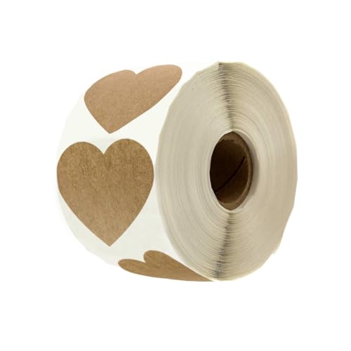 ARTIBETTER 500 Stück Herzform Geschenkanhänger Aufkleber Selbstklebende für Hochzeiten Partys und für Mitgebsel und Dekoration Einfach Abziehbar und Stark Haftend von Artibetter