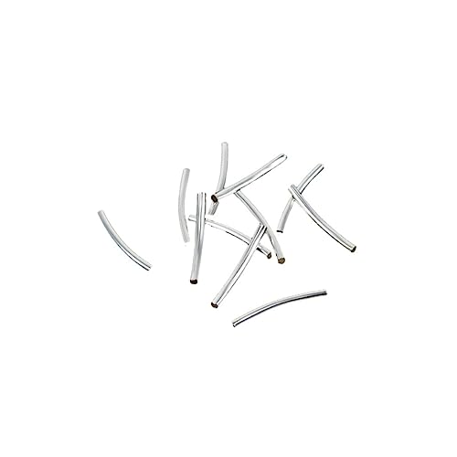 ARTIBETTER 500 Stück Silberplattierte Glatte Gebogene Kupferrohr Spacer Perlen Für Schmuckherstellung DIY Armband Zwischenperlen Leichte Metallperlen Für Auffädeln Und Charms ARTIBETTER 500 Stück Silberplattierte Glatte Gebogene Kupferrohr Spacer Perlen Für Schmuckherstellung DIY Armband Zwischenperlen Leichte Metallperlen Für Auffädeln Und Charms von Artibetter