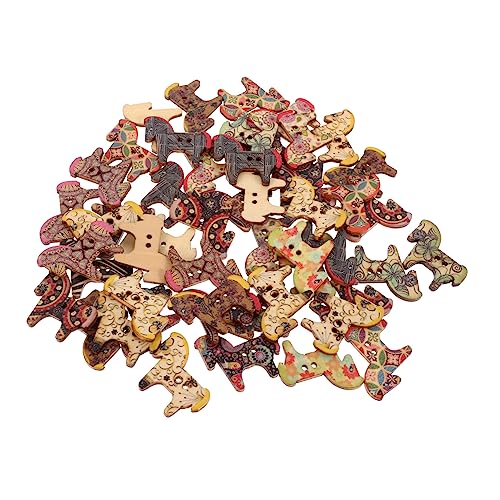ARTIBETTER 50Stücke Holzknöpfe im Ponydesign Dekorative Pulloverknöpfe für DIY Nähprojekte für Scrapbooking und Bastelarbeiten Vielseitig Einsetzbar für Kleidung und Accessoires ARTIBETTER 50Stücke Holzknöpfe im Ponydesign Dekorative Pulloverknöpfe für DIY Nähprojekte für Scrapbooking und Bastelarbeiten Vielseitig Einsetzbar für Kleidung und Accessoires von Artibetter