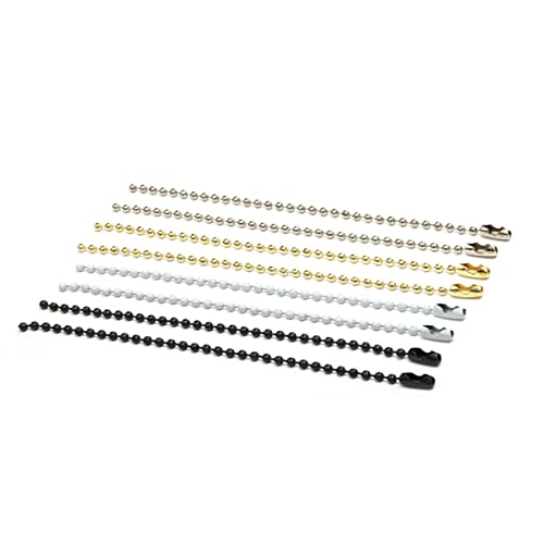 ARTIBETTER 50Stücke Lange Perlenverbinder Schlüsselanhänger Verstellbare Metallperle Stahlkette für DIY Schlüsselanhänger und Anhänger Vielseitige Verwendung von Artibetter