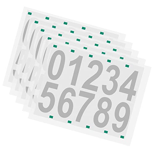 ARTIBETTER 5Blätter Große Zahlenaufkleber Selbstklebende Reflektierende für Adressschilder Ablösbar für Hausnummern und Mailboxen Einfach von Artibetter