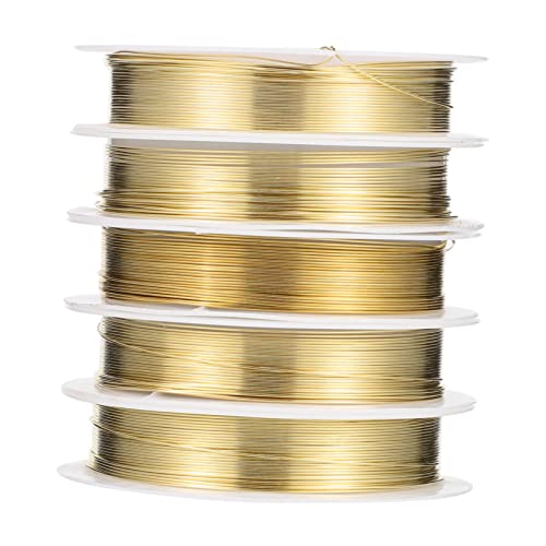 ARTIBETTER 5Rollen Schmuckdraht Kupferdraht À für DIY Schmuckherstellung Bastelarbeiten Flexible Anwendung für Ketten Ohrringe Perlen und Modellbau Goldene Farbe ARTIBETTER 5Rollen Schmuckdraht Kupferdraht À für DIY Schmuckherstellung Bastelarbeiten Flexible Anwendung für Ketten Ohrringe Perlen und Modellbau Goldene Farbe von Artibetter