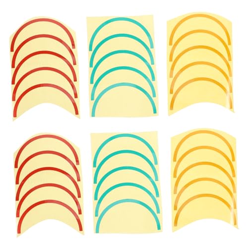 ARTIBETTER 6 Blätter Selbstklebende Wasserfeste Druckmanometer Aufkleber Teilige Rundetiketten Rot Grün Gelb Langlebige und Robuste Druckanzeige für Industrie und von Artibetter