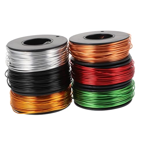 ARTIBETTER 6 Rollen Aluminium Drahtrollen für Diy Handwerk für Schmuckherstellung Modellbau und Bastelprojekte und Einfach zu Verarbeiten von Artibetter