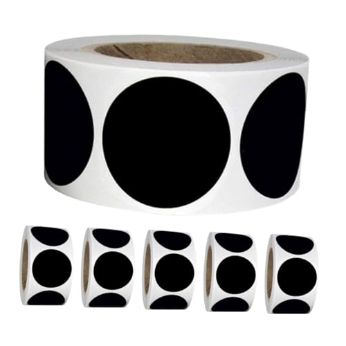 ARTIBETTER 6 Rollen Schwarze Selbstklebende Runde PVC Etiketten Ablösbare Beschreibbare Aufkleber für Büro Küche und Lager zur Organisation von Gläsern Flaschen und Behältern ARTIBETTER 6 Rollen Schwarze Selbstklebende Runde PVC Etiketten Ablösbare Beschreibbare Aufkleber für Büro Küche und Lager zur Organisation von Gläsern Flaschen und Behältern von Artibetter