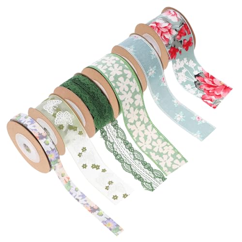 ARTIBETTER 6 Rollen Spitze Partyverpackungsband Bogenband Wickelband Geschenkband Präsentieren Party-verpackungsband Bowknot-gurt Packen Band Umwickeln Packband -bastelband Polyester von Artibetter