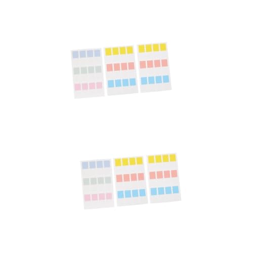 ARTIBETTER 6 Sätze Haftnotizen Haftstreifen Bunten Farben Beschreibbare Index Sticker für Agenda Notizbücher und Büro Wiederverwendbare Fluoreszierende Memo Klebezettel zur Einfachen von Artibetter