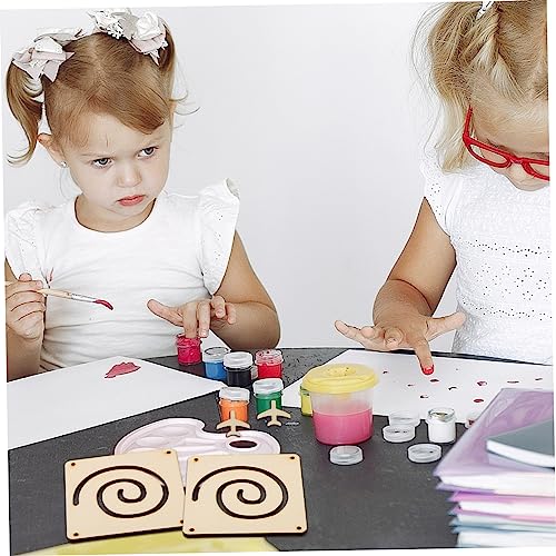 ARTIBETTER 6 Sets Holzsplitter Graffiti Zubehör Zeichnen Kinderflugzeug Klobige Form Puzzle Unbehandeltes Holz Anhänger DIY Rutsche Ornament Blanker Holzsplitter DIY Holzsplitter von Artibetter