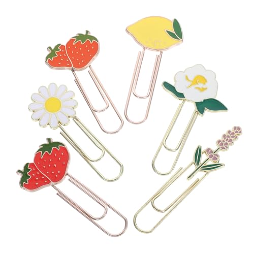 ARTIBETTER 6 Stück Dekorative Büroklammern Obst und Blumenform für Einfache Organisation von Dokumenten und Notizen für Schule und Büro ARTIBETTER 6 Stück Dekorative Büroklammern Obst und Blumenform für Einfache Organisation von Dokumenten und Notizen für Schule und Büro von Artibetter