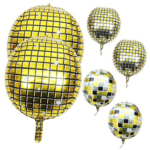 ARTIBETTER 6 Stück Inflatable Disco Ball Balloons für Partydeko Geburtstagsfeier und Events Leichte Dekorative Folienballons für Festliche Anlässe ARTIBETTER 6 Stück Inflatable Disco Ball Balloons für Partydeko Geburtstagsfeier und Events Leichte Dekorative Folienballons für Festliche Anlässe von Artibetter
