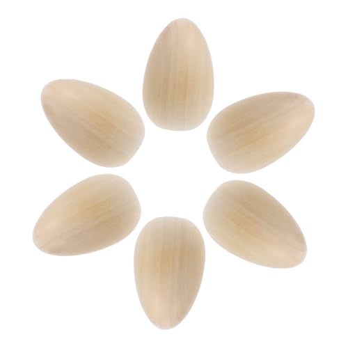 ARTIBETTER 6 Stück Ostern-doodle-eier Party Jumbo Unvollendet Gesprenkelt Szene Token Ornamente Schmücken Hängend Dekorateur Groß Geformt Osterei Selber Machen Holz Khaki von Artibetter
