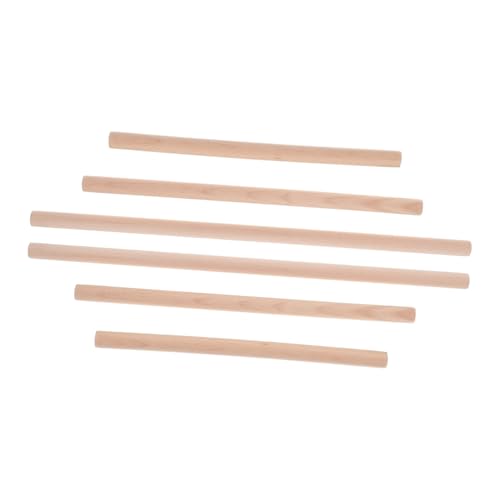 ARTIBETTER 6 Stück Rundstäbe Stäbe Zum Basteln Holzscheite Holzbasteln Bastelholzstäbe Zweige Holzstäbe Zum Basteln Holzstäbe Zum Basteln Holzhandwerk Bastelholz Buche Beige von Artibetter