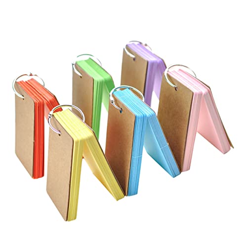 ARTIBETTER 6 Stück Teiliges Bunte Diy Lernkarten mit Binder Ring Praktische Notizblätter für Studium und Notizen für Schule und Büro Vielseitig Einsetzbar von Artibetter