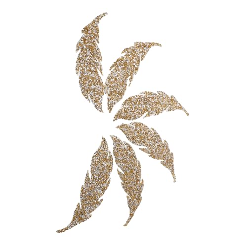 ARTIBETTER 6 Stück Teiliges Gelbe Hotfix Strass Bügelbilder Langlebige Stilvolle Bestickte Applikationen zum Aufbügeln für DIY Kleidung Schuhe Hüte Jacken Kreative Reparatur und Dekoration von Artibetter