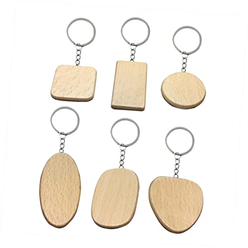 ARTIBETTER 6 Stück Teiliges Holz Schlüsselringe für DIY Schlüsselanhänger Modisches Ornament für Frauen Runde Herzform Oval ARTIBETTER 6 Stück Teiliges Holz Schlüsselringe für DIY Schlüsselanhänger Modisches Ornament für Frauen Runde Herzform Oval von Artibetter