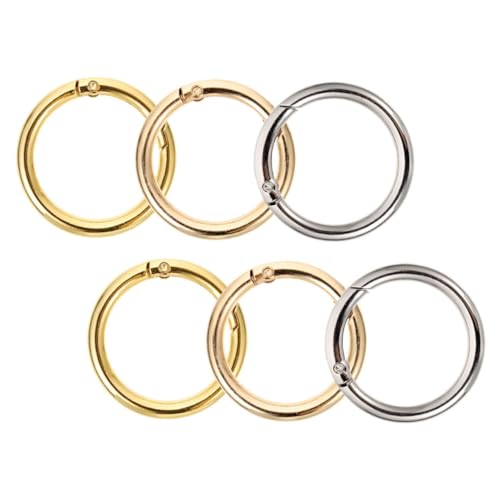 ARTIBETTER 6 Stück Teiliges Metall Schlüsselringe aus Legiertem Federbelastete Snap Clip Ringe Kleine Runde O Ringe für Schlüsselanhänger Geeignet für DIY Schmuckherstellung und ARTIBETTER 6 Stück Teiliges Metall Schlüsselringe aus Legiertem Federbelastete Snap Clip Ringe Kleine Runde O Ringe für Schlüsselanhänger Geeignet für DIY Schmuckherstellung und von Artibetter
