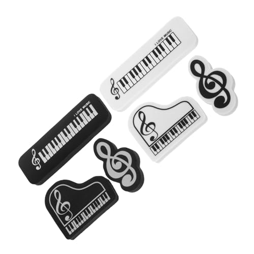 ARTIBETTER 6 Stück Teiliges Niedlicher Musik Noten Radiergummis für Schulbedarf Langlebig und Effizient als für Musikliebhaber und Schüler Einzeln Verpackt für Unterricht und Kreatives von Artibetter
