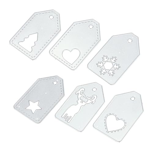 ARTIBETTER 6 Stück Teiliges Stanzformen Set aus Carbonstahl mit Rentier Herz Weihnachtsbaum und Schneeflocken Langlebige Diy Stencils für Scrapbooking Kartenherstellung und Basteldekorationen ARTIBETTER 6 Stück Teiliges Stanzformen Set aus Carbonstahl mit Rentier Herz Weihnachtsbaum und Schneeflocken Langlebige Diy Stencils für Scrapbooking Kartenherstellung und Basteldekorationen von Artibetter