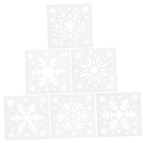 ARTIBETTER 6 Stück Teiliges Weihnachts Schablonen für Diy Wiederverwendbare Schneeflocken Malvorlagen für Kreative Bastelprojekte für Scrapbooking und Fensterdekoration ARTIBETTER 6 Stück Teiliges Weihnachts Schablonen für Diy Wiederverwendbare Schneeflocken Malvorlagen für Kreative Bastelprojekte für Scrapbooking und Fensterdekoration von Artibetter