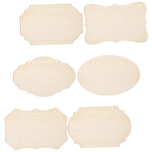 ARTIBETTER 6 Stück Unvollendete Holzschilder DIY Holzplatten zum Basteln Kreative Holzschild für Dekoration Beschriftung für Anlässe ARTIBETTER 6 Stück Unvollendete Holzschilder DIY Holzplatten zum Basteln Kreative Holzschild für Dekoration Beschriftung für Anlässe von Artibetter