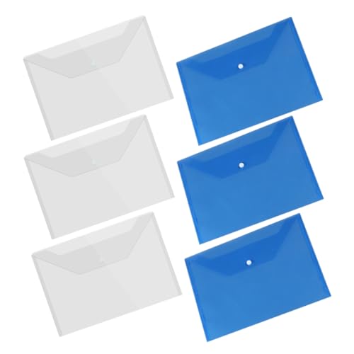 ARTIBETTER 6 Stück Verdickte Schnappinformationsbeutel Foolscap-ordner Dokumentieren Schreibwarenordner Übersichtliche Dokumentenmappen Praktische Aktenordner Dokumente Organisatoren von Artibetter