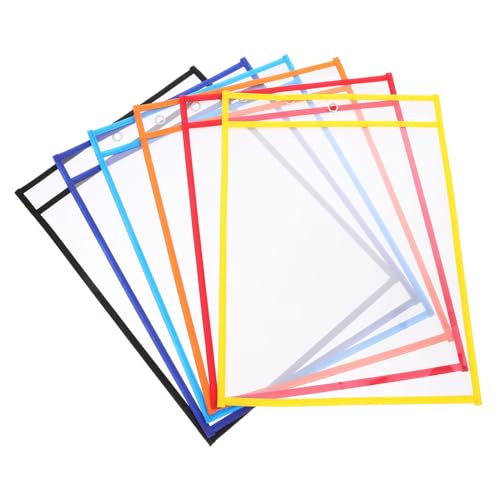 ARTIBETTER 6 Stück Wiederverwendbare Dry Erase Taschen Transparent Beidseitig Beschreibbar mit Aufbewahrungslöchern Schützende Schreibhüllen für Büro Schule Lernmaterialien ARTIBETTER 6 Stück Wiederverwendbare Dry Erase Taschen Transparent Beidseitig Beschreibbar mit Aufbewahrungslöchern Schützende Schreibhüllen für Büro Schule Lernmaterialien von Artibetter