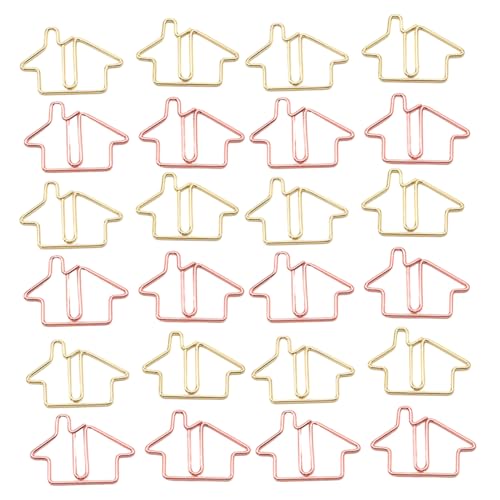 ARTIBETTER 60 Stück Büroklammer Metallpaper -Clips Papierclip Roségold Geschenkformpapierclips Metallpapierklammern Formpulspapierclip mischen Metallclip große Dokumentklemmen Home-Clip von Artibetter