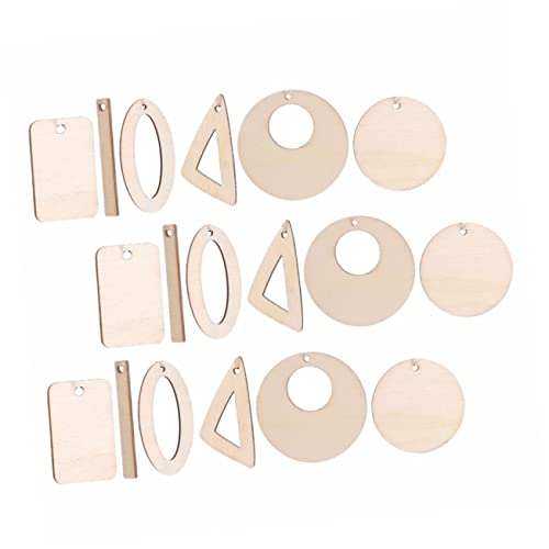ARTIBETTER 60 Stück Diy Holz Ohrringe Rohlinge Charm Anhänger Set für Schmuckherstellung Kreative Holzschmuck Bastelideen Unbeschichtete Holz Pendants für Persönliche Designs von Artibetter